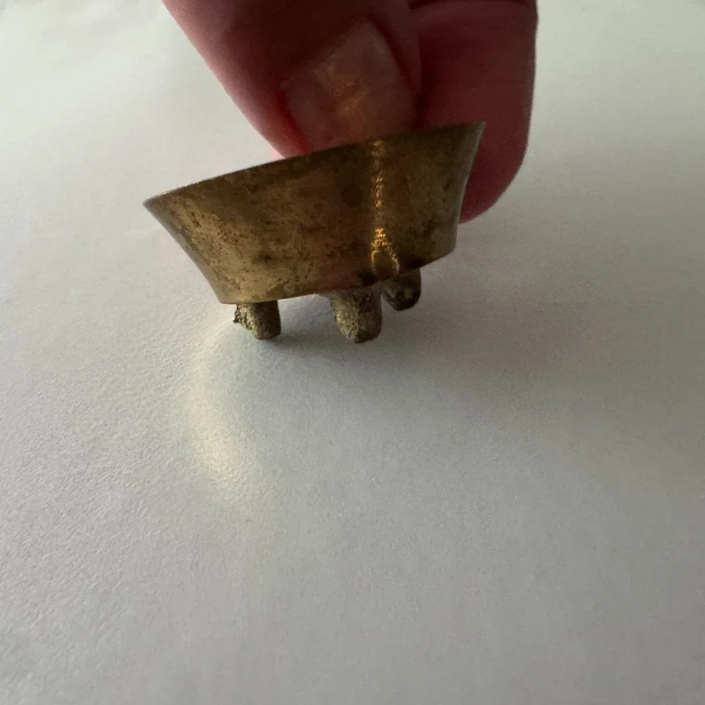 Miniature Brass Bowl Footed 1&1/8